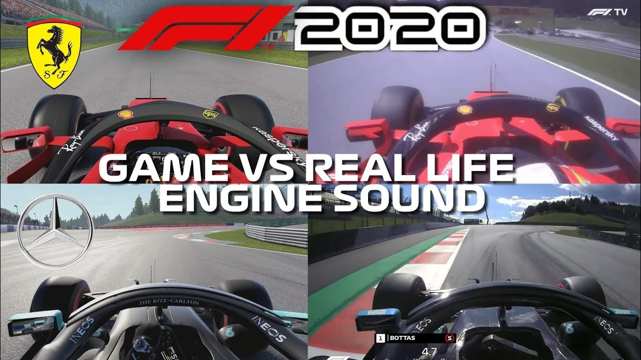 F1 2020 GAME VS REAL LIFE ENGINE SOUND COMPARISON (All Engine Manufacturers)