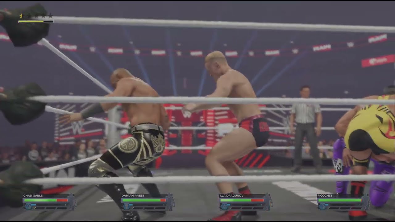 WWE 2K24 | RAW | Chad Gable vs Ilja Dragunov vs Damien Priest vs Ricochet