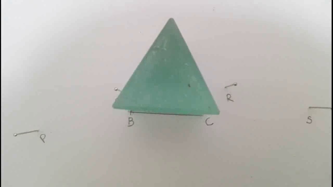Trace the path of Ray of light through a glass prism and measure the angle of deviation-Chap 12.4