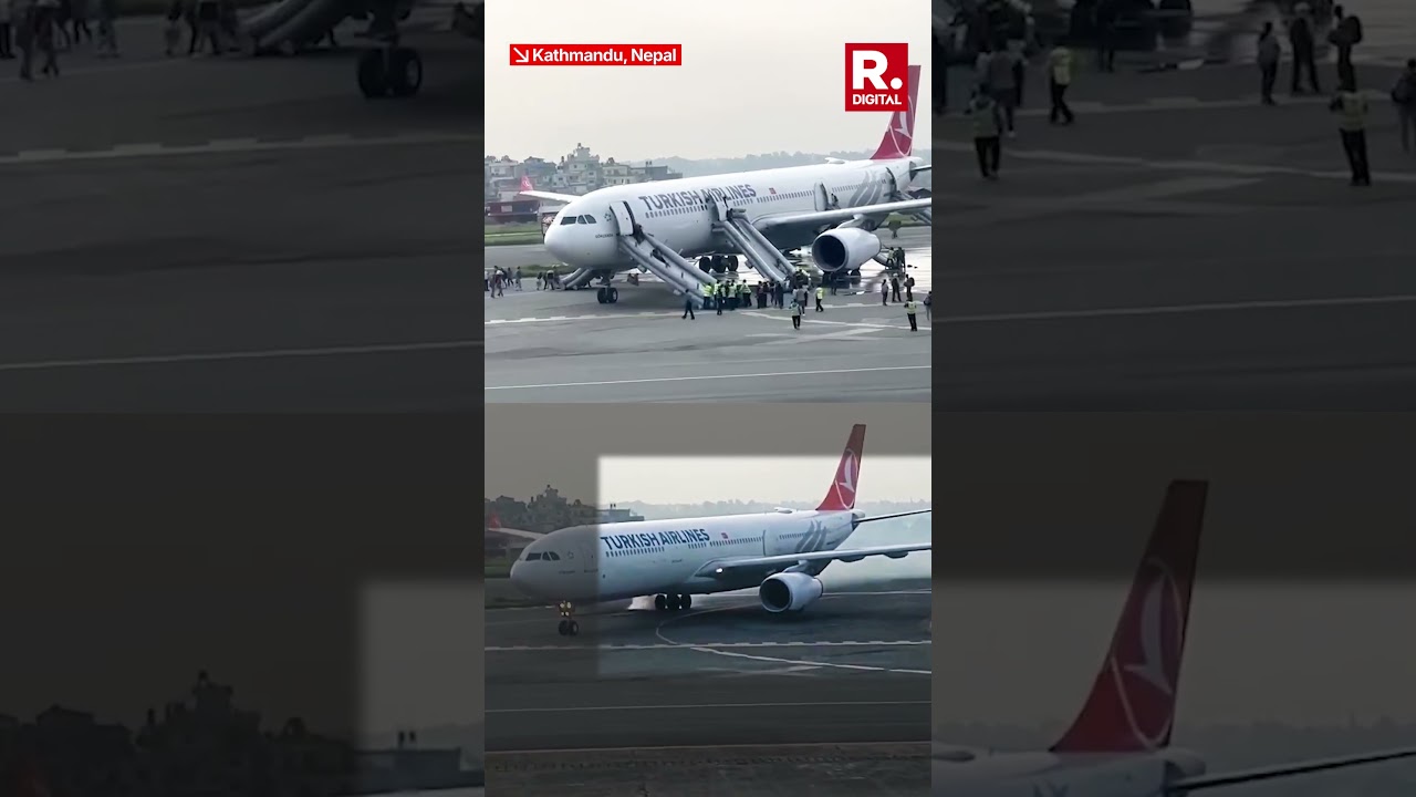 BREAKING: Turkish Airlines Plane Tyre Catches Fire on Landing in Kathmandu, All Safe  | Nepal |