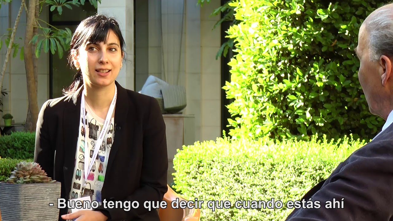 Cara a cara entre el Premio Nobel Roger Kornberg y la investigadora  Silvia Osuna