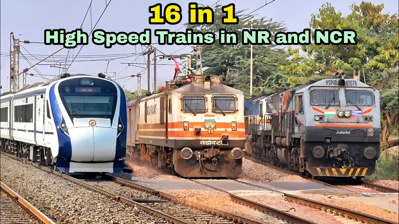 Dangerous 130kmph WAP7 LKO Shatabdi+GKP Humsafar+Swaraj+Kerela SK+Amritsar ICE attacks Rathdhana- IR