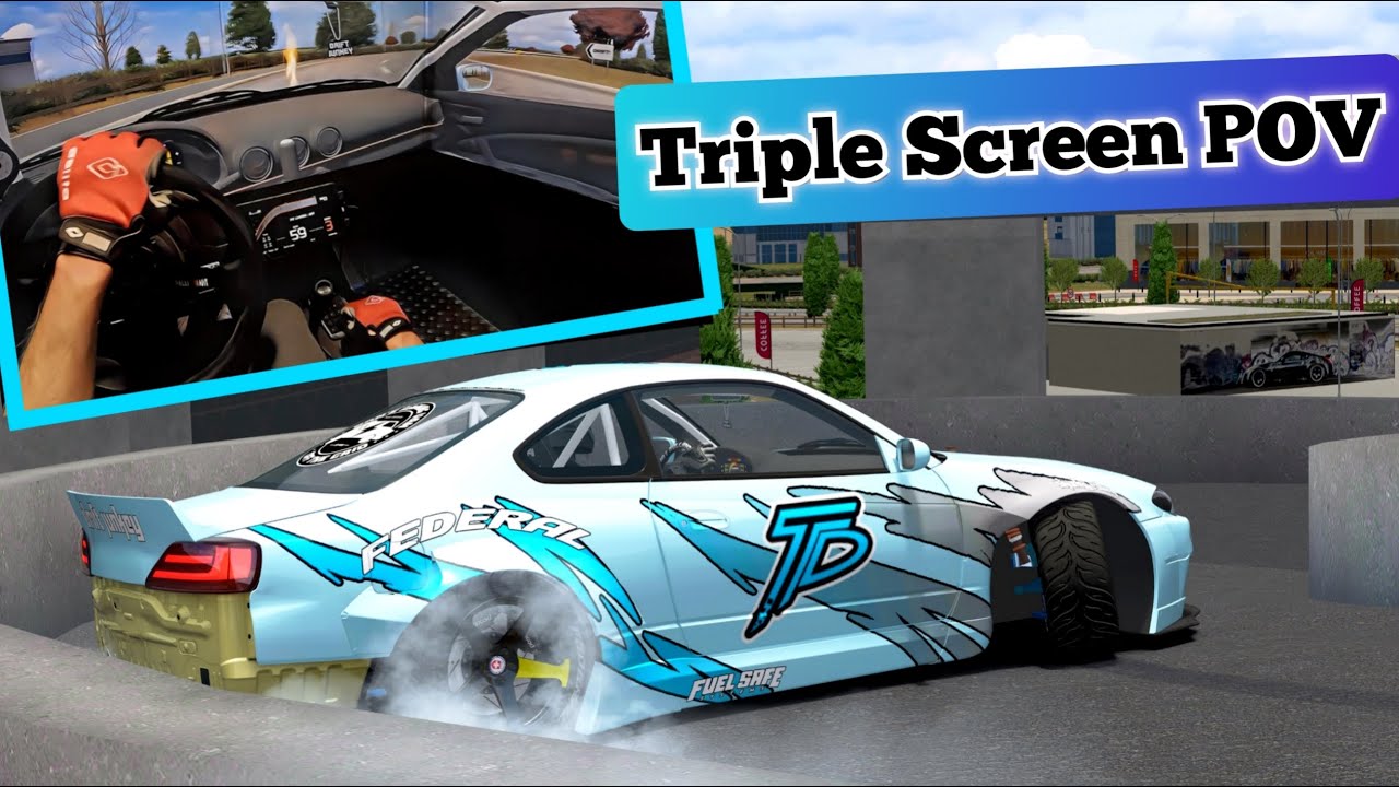 Drifting 700hp Nissan S15 with Triple Screen Setup