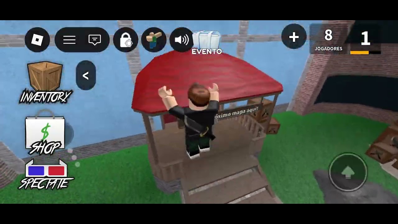 Jogando Nocaute no roblox