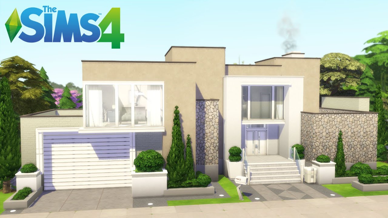 BASE GAME | Lakeside Modern Villa 🌅 | No CC | The Sims 4 Speed Build
