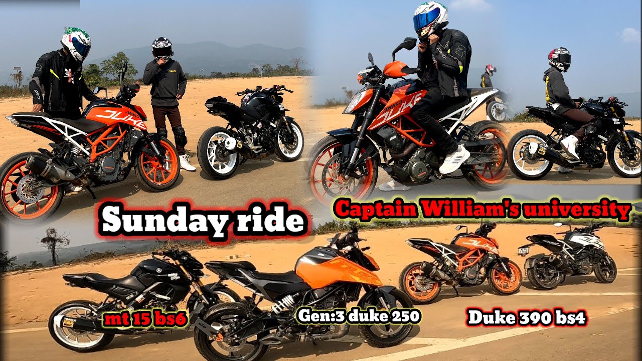 Sunday ride ru.uta Sal ni jamano||Captain William's university Balalgre ||Duke gen3,Duke390, Mt15
