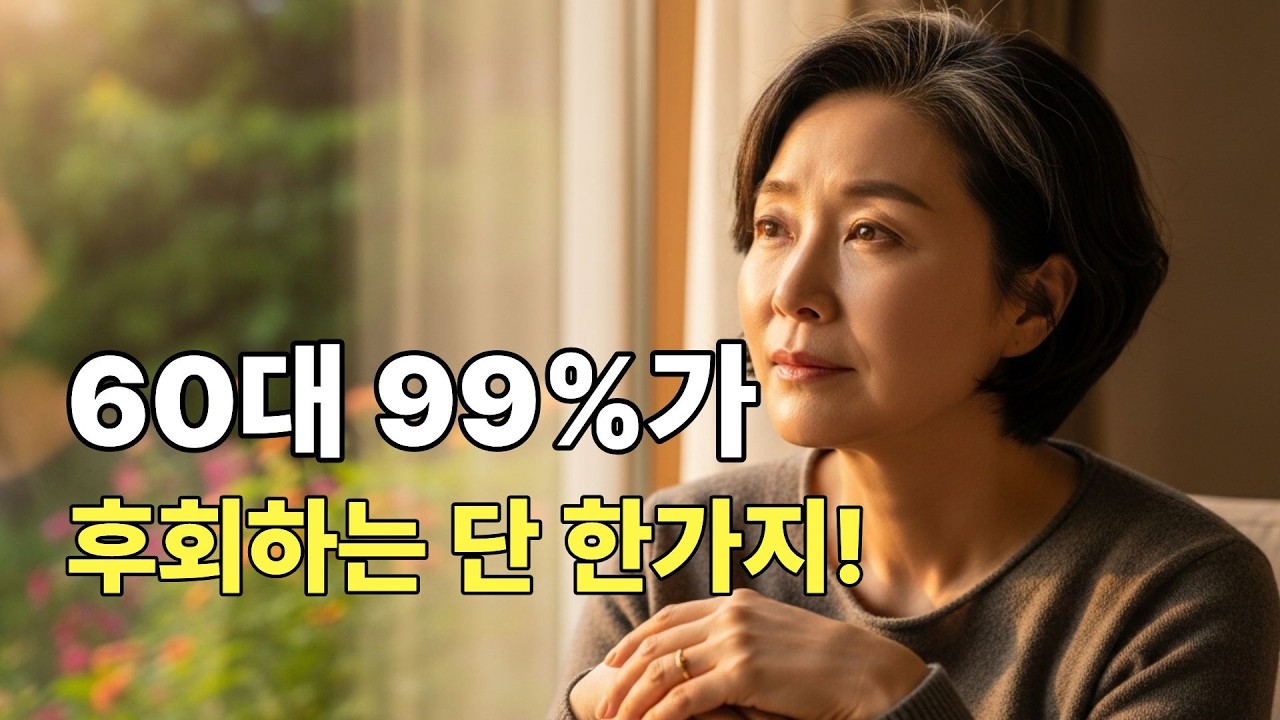 60대 99%가 후회하는 이유, 저는 이렇게 막았습니다