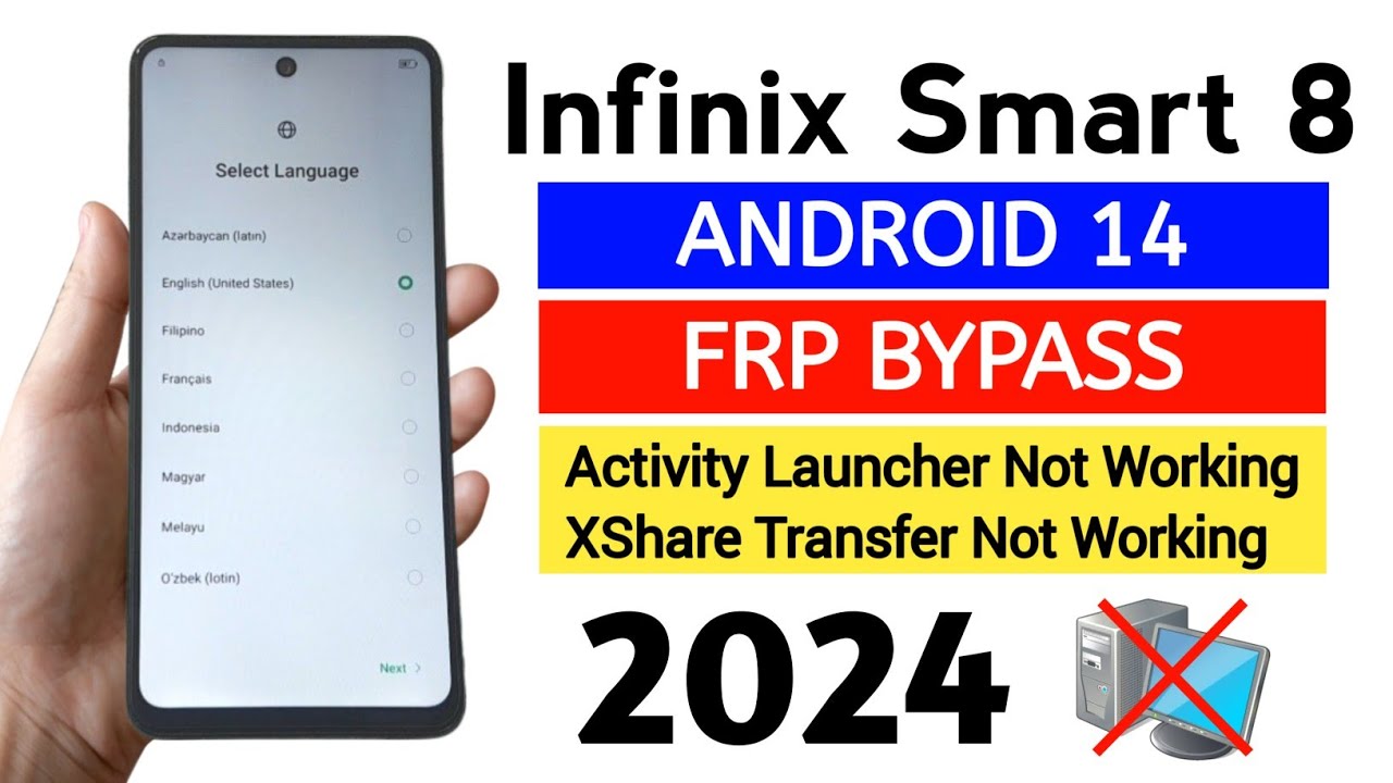 Infinix Smart 8 (X6525) Google Frp Bypass 2024 Android 13 [Without Pc].