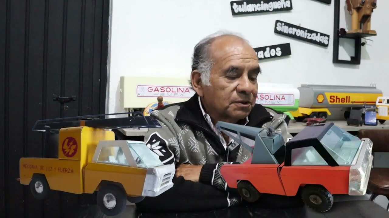 Platica con el Sr  Hilario Velázquez, Fabricante de camiones de juguete en acero prensado.