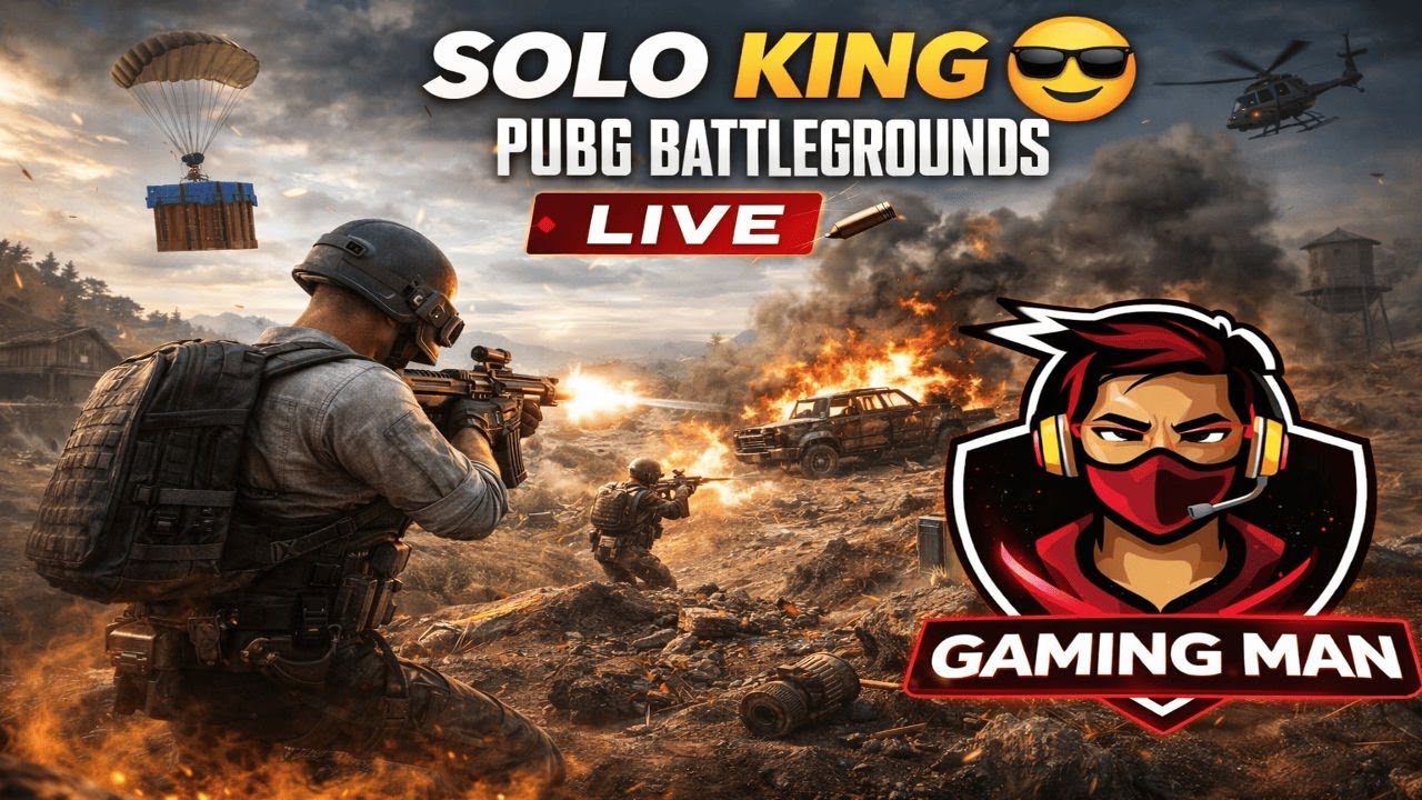 SOLO KING 😎 | PUBG Battlegrounds LIVE | Gaming Man (Portrait)