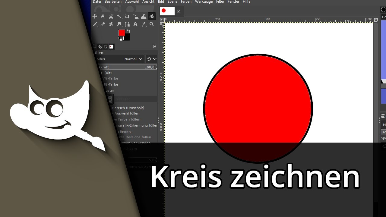 Gimp Kreis zeichnen | Gimp Kreis einfügen ✅ Tutorial