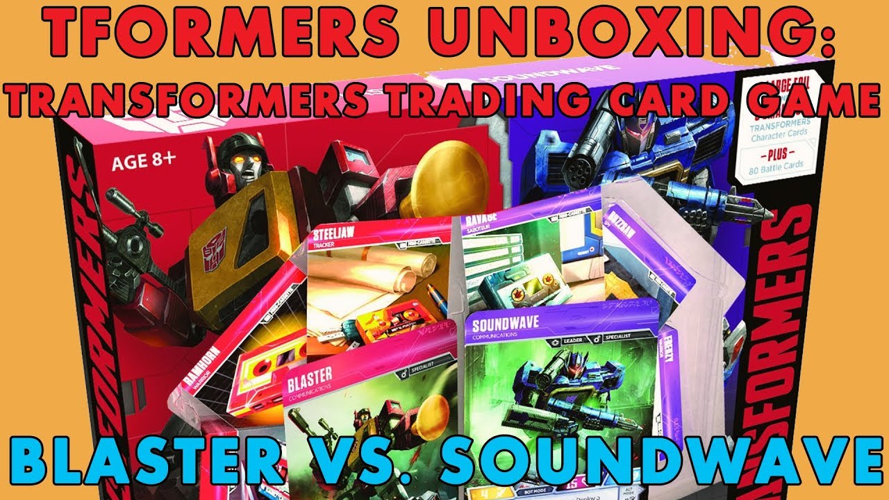 TFORMERS UNBOXING: Transformers Trading Card Game Blaster Vs. Soundwave Box Set