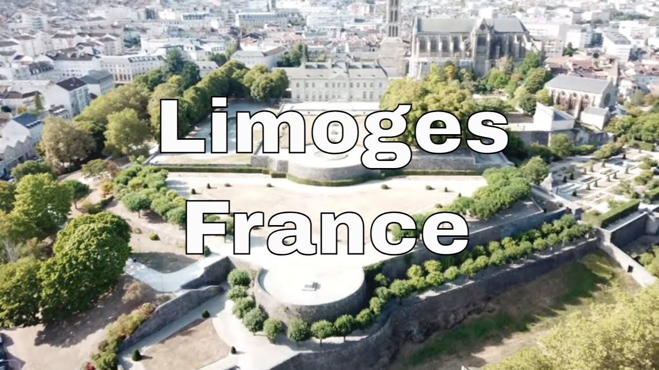 Drone Limoges, France | Vienne River | Jardins de l'Evêché