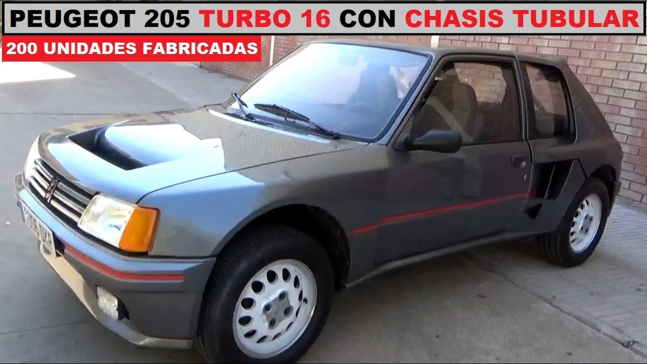 Peugeot 205 Turbo 16. Chasis tubular. 200 unidades fabricadas. #peugeot205