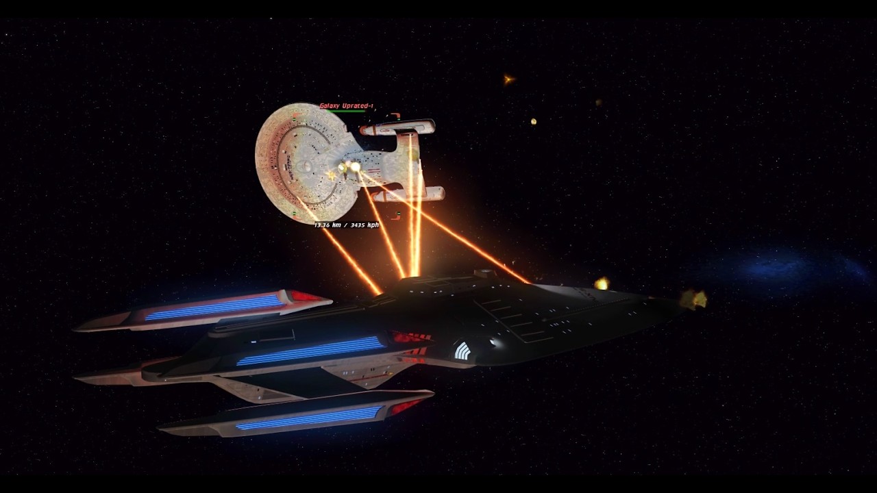 Bridge Commander: Prometheus vs War Galaxy, both ways