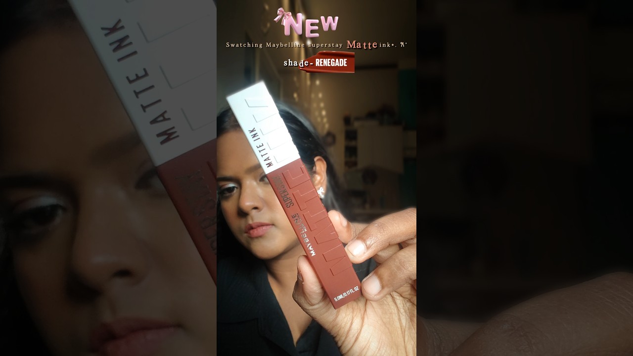 swatching✨ NEW SHADE✨ maybelline superstay matte ink| shade- 515 renegade #shortsfeed #shorts