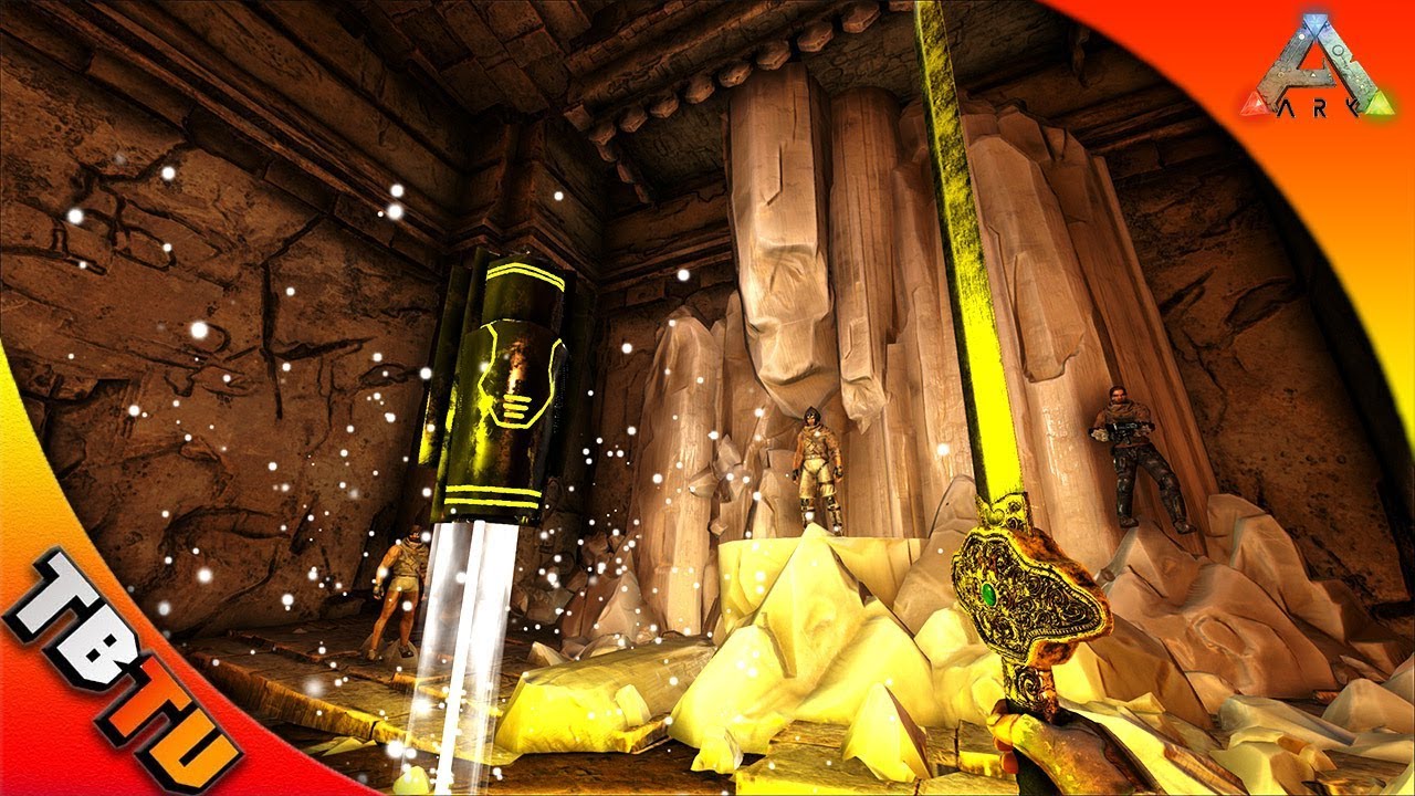 CAVE EXPLORING WITH GAMING EVOLVED! ARTIFACT OF THE DESTROYER! SCORCHED SWORD SKIN! Ark Survival