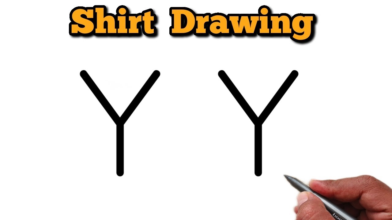 👕 How to Draw a Shirt from Letter Y | Easy Drawing Trick