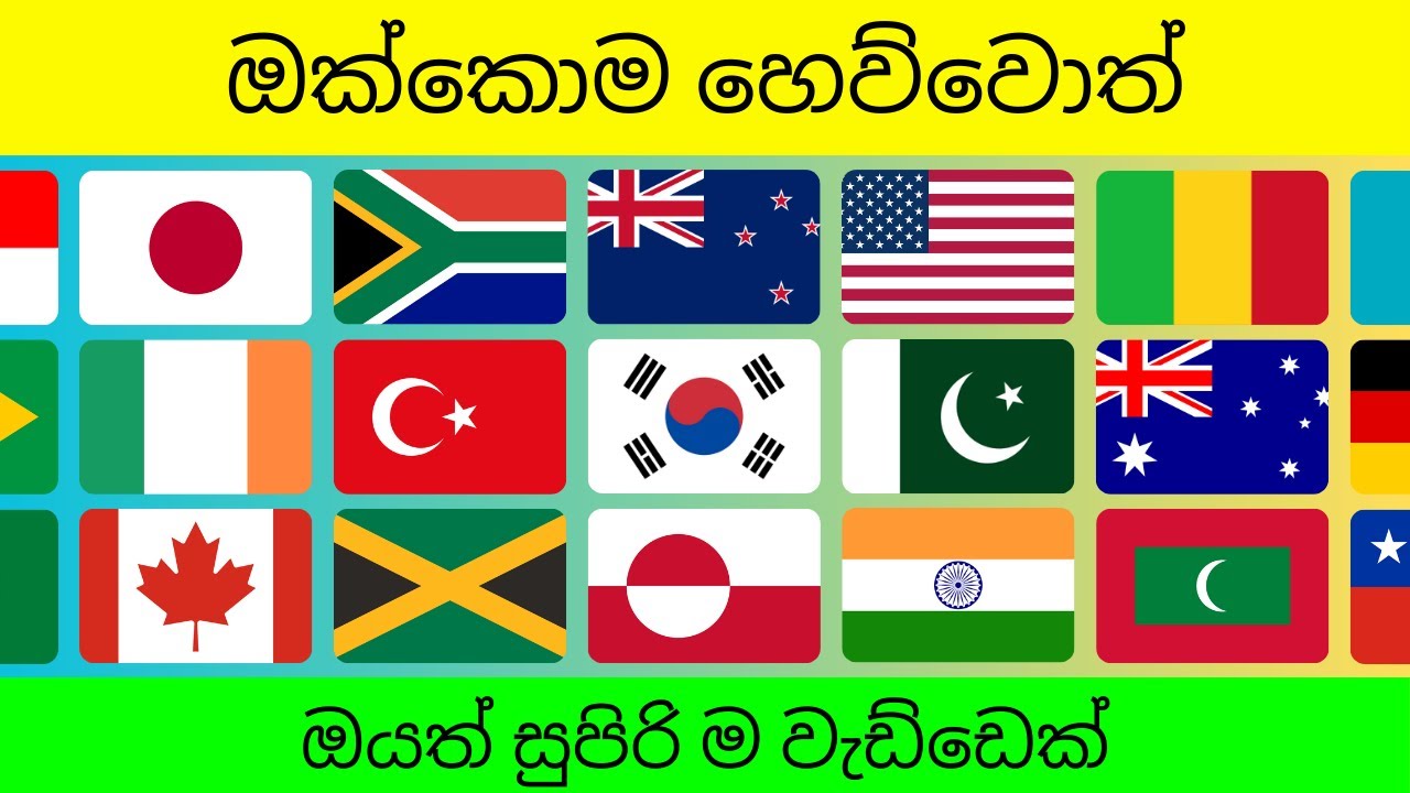 25 න් 20 ක් ගත්තොත් ඔයත් සුපිරිම වැඩ්ඩෙක් | flag quiz sinhala
