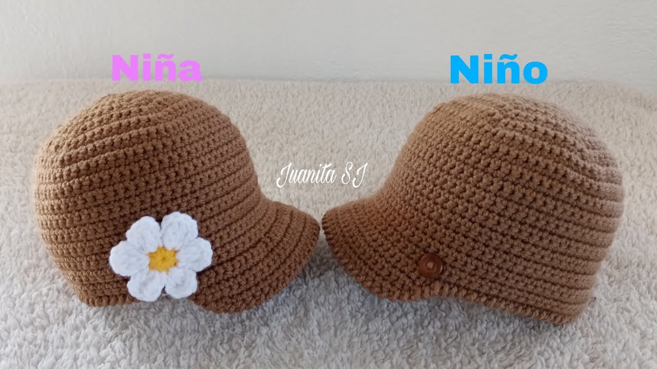GORRO CON VISERA TEJIDO A CROCHET PASO A PASO.