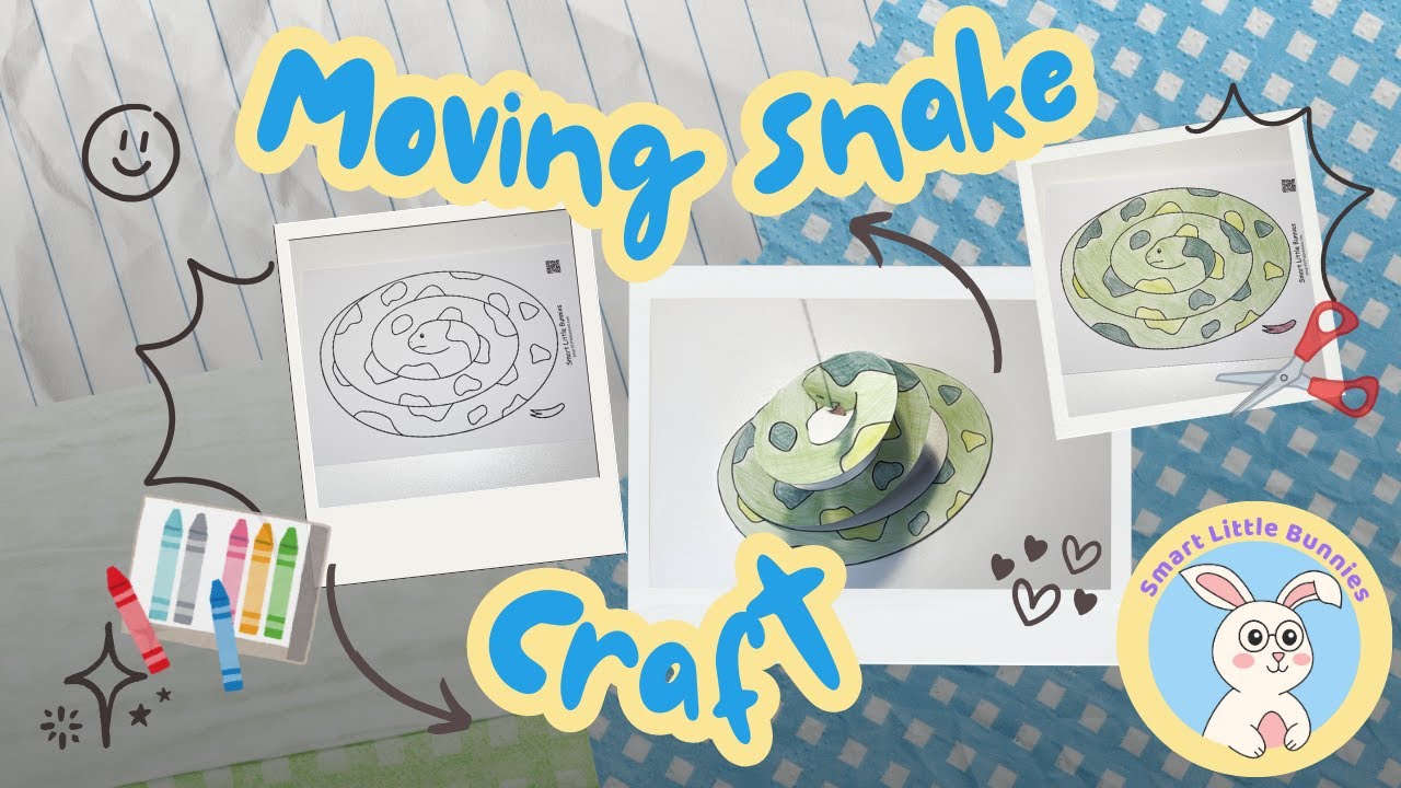 Color & Build a Moving Snake Craft | Free Printable Worksheet for Kids color build snake