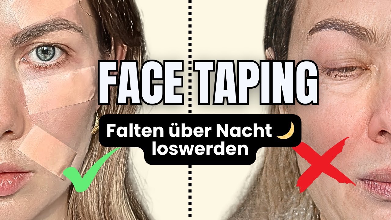 Faltenfrei mit Face-Taping (Das Ergebnis ist krass! 🤯)