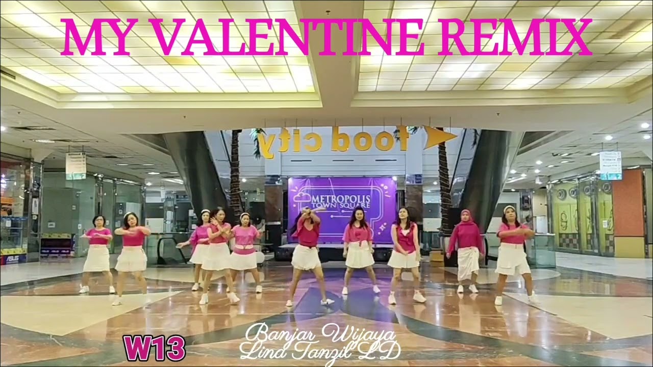 MY VALENTINE REMIX Line Dance (Demo: Lina Tanzil & Friends Banjar Wijaya) - 060226
