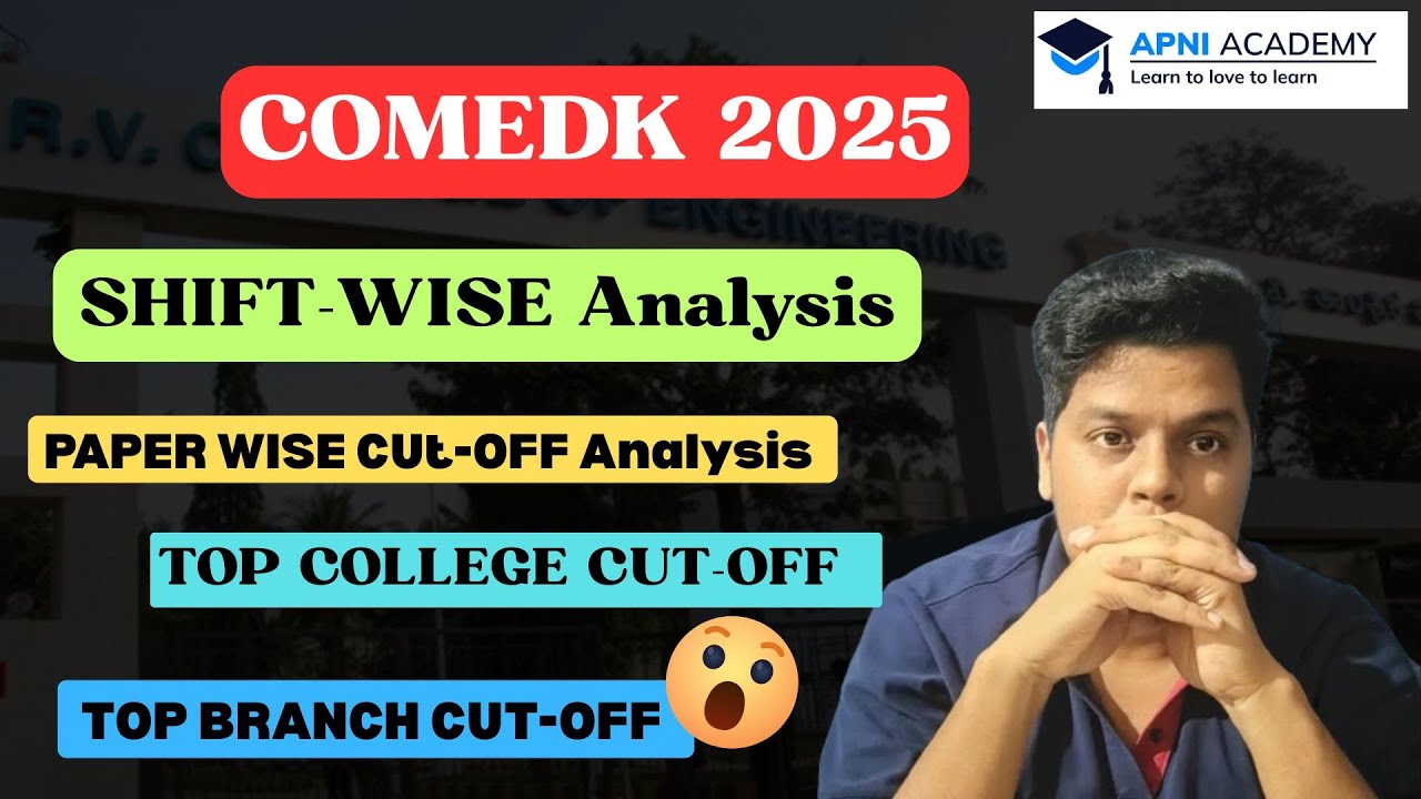 COMEDK 2025- Shift 1/2/3 Paper Review| Paper Analysis| Paper wise Cut-off| Rank Vs College| #comedk