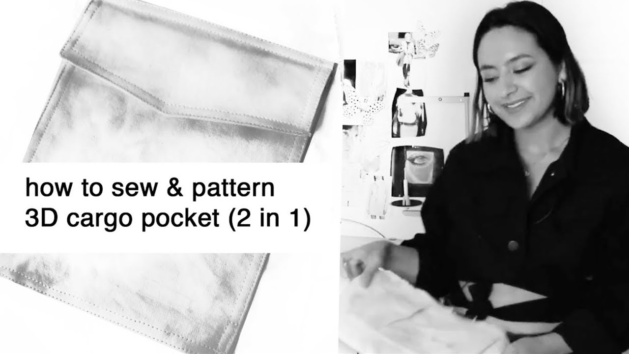how to sew a 3D CARGO pocket (2 in 1)