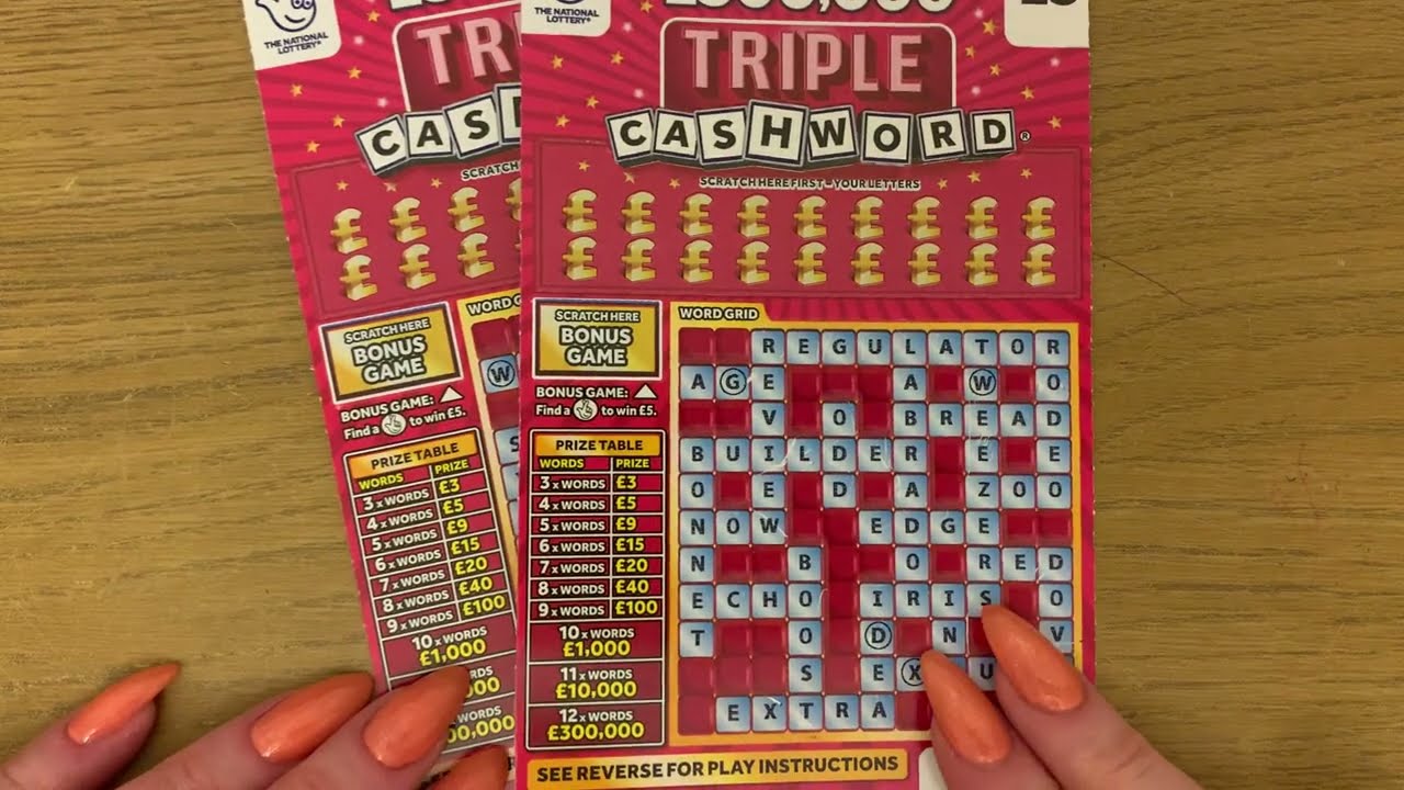 £3 Triple CashWord Scratch Cards 2024 Scratchcards UK National Lottery Tickets