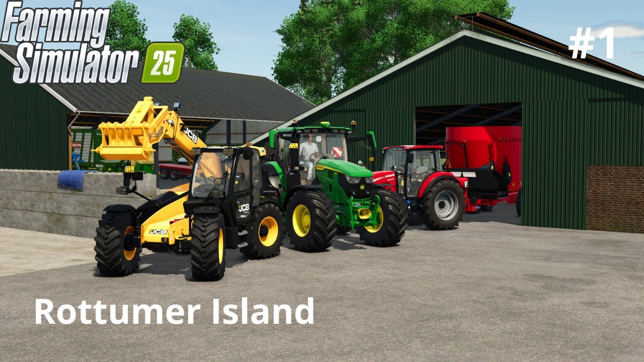 STARTING WITH MOWING AND HARVERST A WHEAT FIELD | ROTTUMER ISLAND #1 | FS25