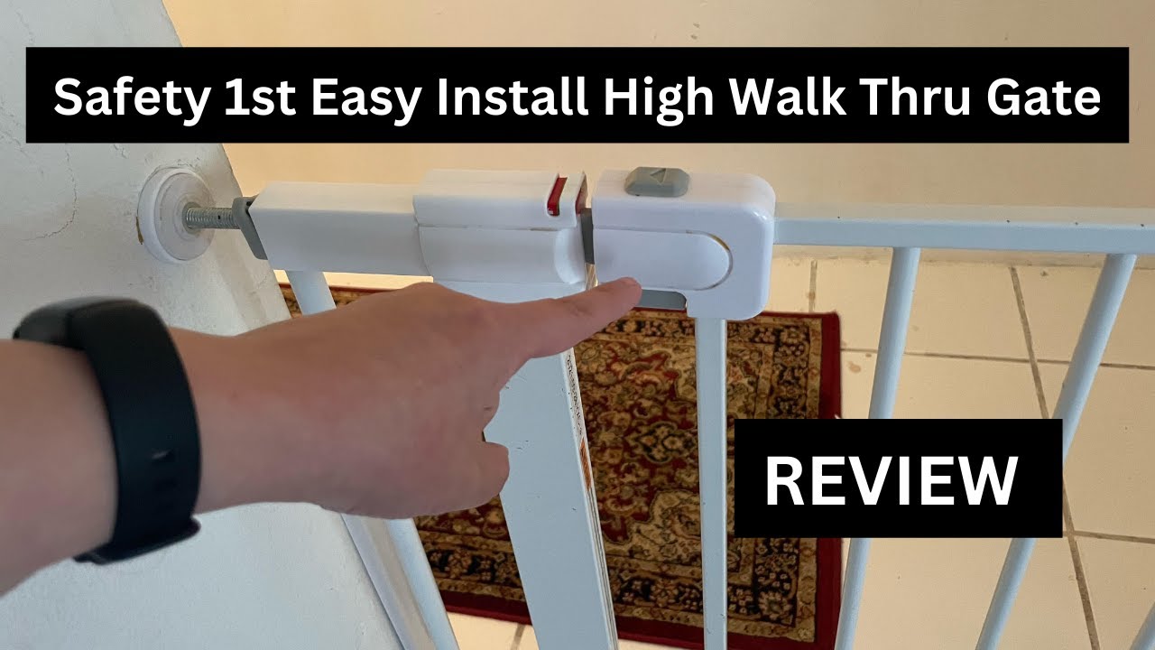 Safety 1st Baby Gate Unboxing, Setup & Demo | Walk Thru Gate for Kids & Pets