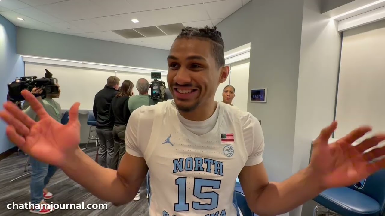 Jarin Stevenson after the UNC win over Duke