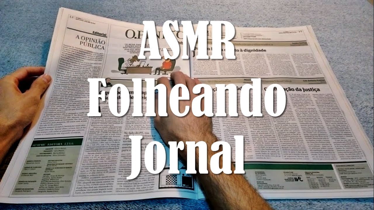 ASMR em Português - FOLHEANDO PÁGINAS DE JORNAL | SOFT SPOKEN