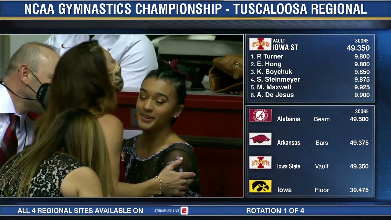 2021 NCAA Gym Regional Semifinal 1 Tuscaloosa 720p60 9571K