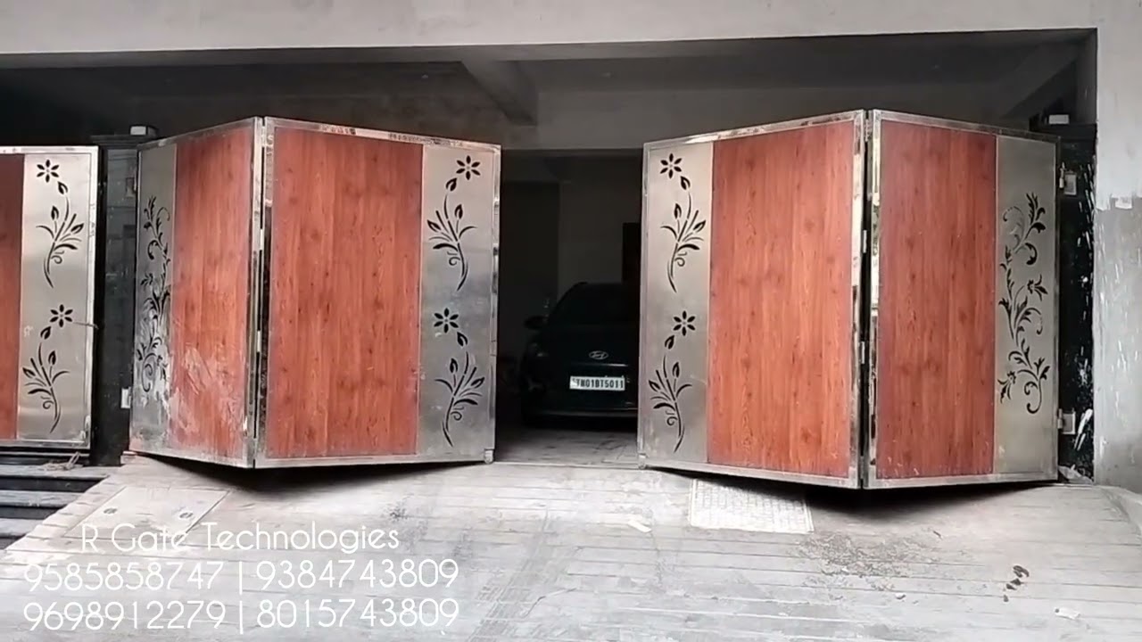 Space Saving Gate | Bi-Folding Swing Gate | Electric Gate | HPL Sheet | SS 304 |R Gate Technologies®