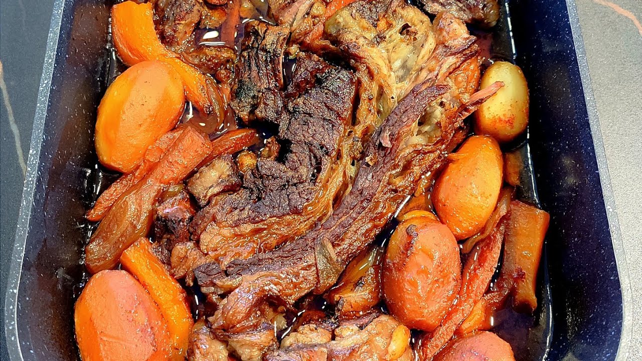 אסאדו וירקות בתנור- 10 דקות עבודה בלבד, רך ונמס בפה