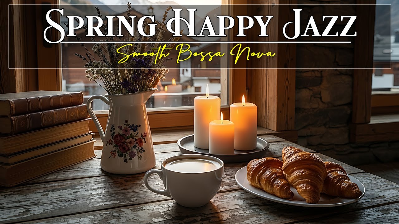 Spring Happy Jazz 🌸 Cozy Cafe Morning & Sweet Bossa Nova for Clear Focus ✨