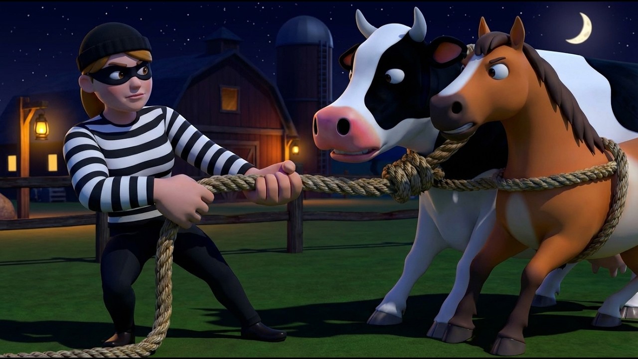 Thief Attacks Old MacDonald’s Farm 😱 All Animals Stolen 🐄🐎😱 Police to the Rescue 🚓