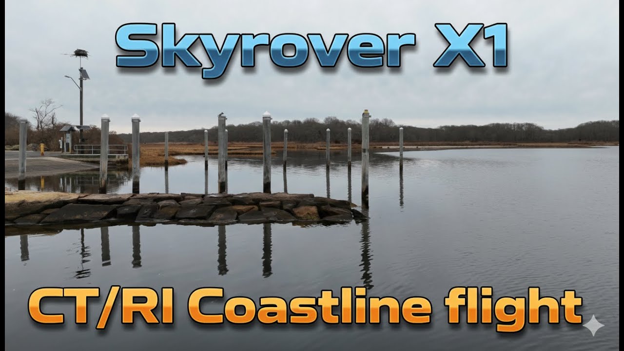 Skyrover X1 Drone Flight over Connecticut and Rhode Island Coastline