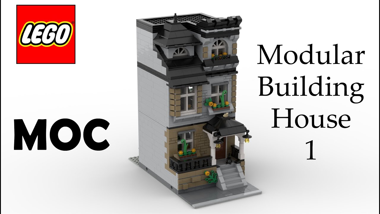 Lego MOC - Modular Building House 1 - Digital Speed Build