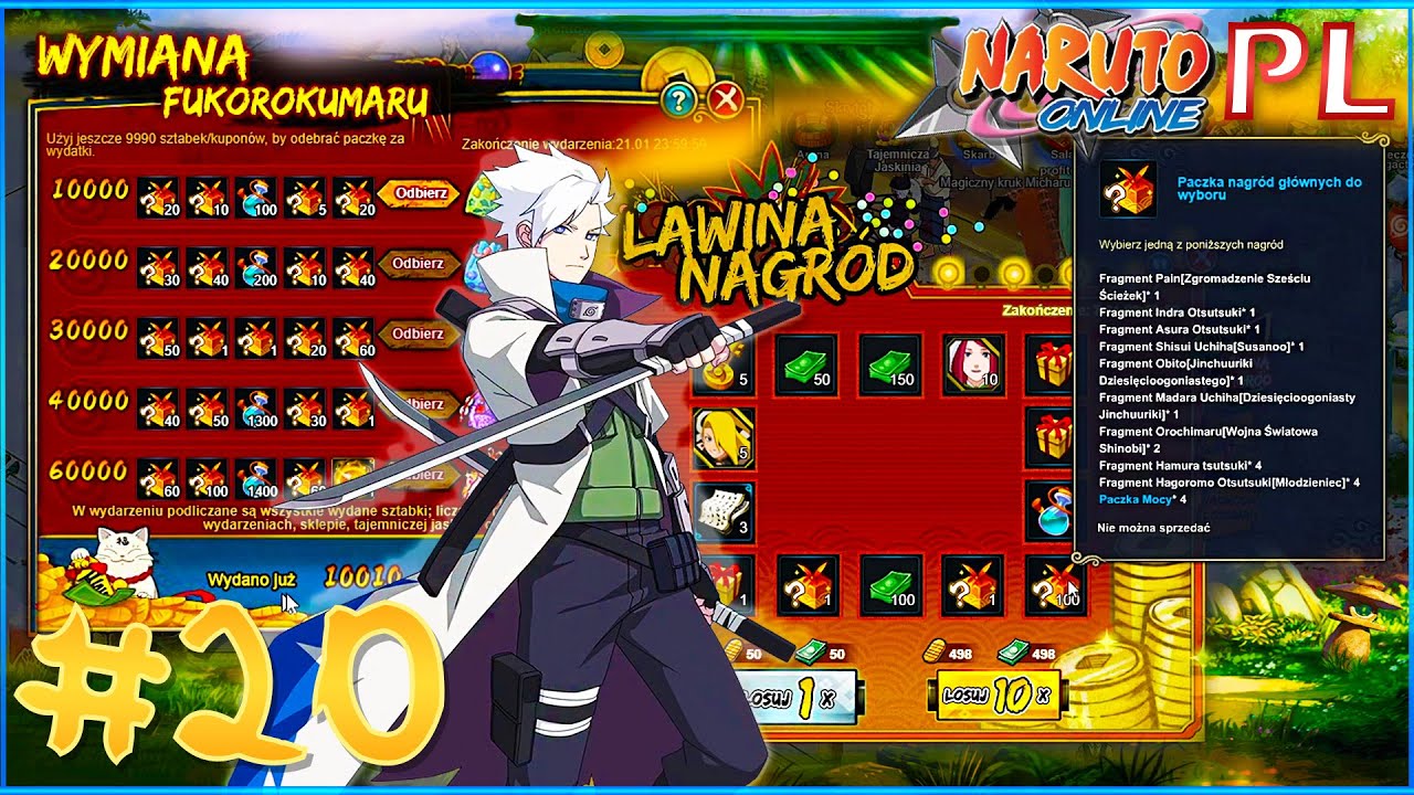 Naruto Online PL #20 | Kręcenie w Lucky Snatch, Fuku Deals 10k z 130k, Power UP, Event na klucze