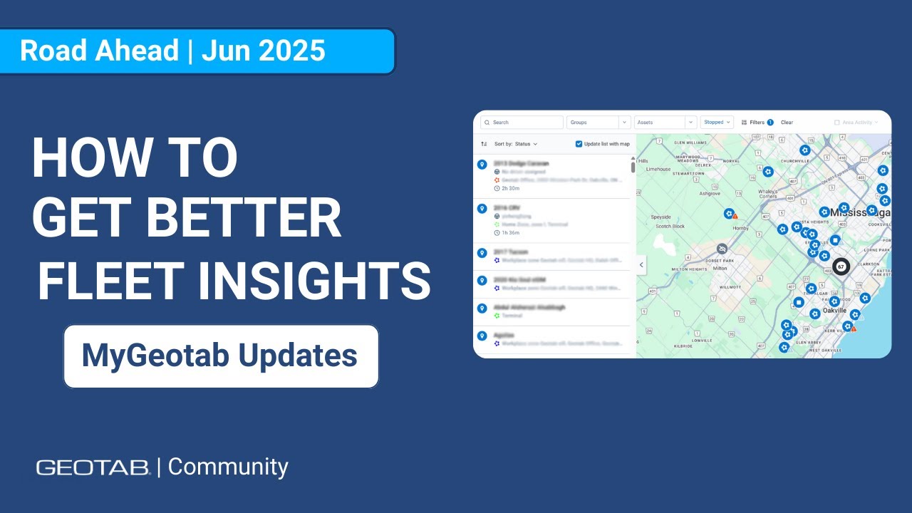 Faster Maps, Clearer Data: Learn what's New in MyGeotab 2025