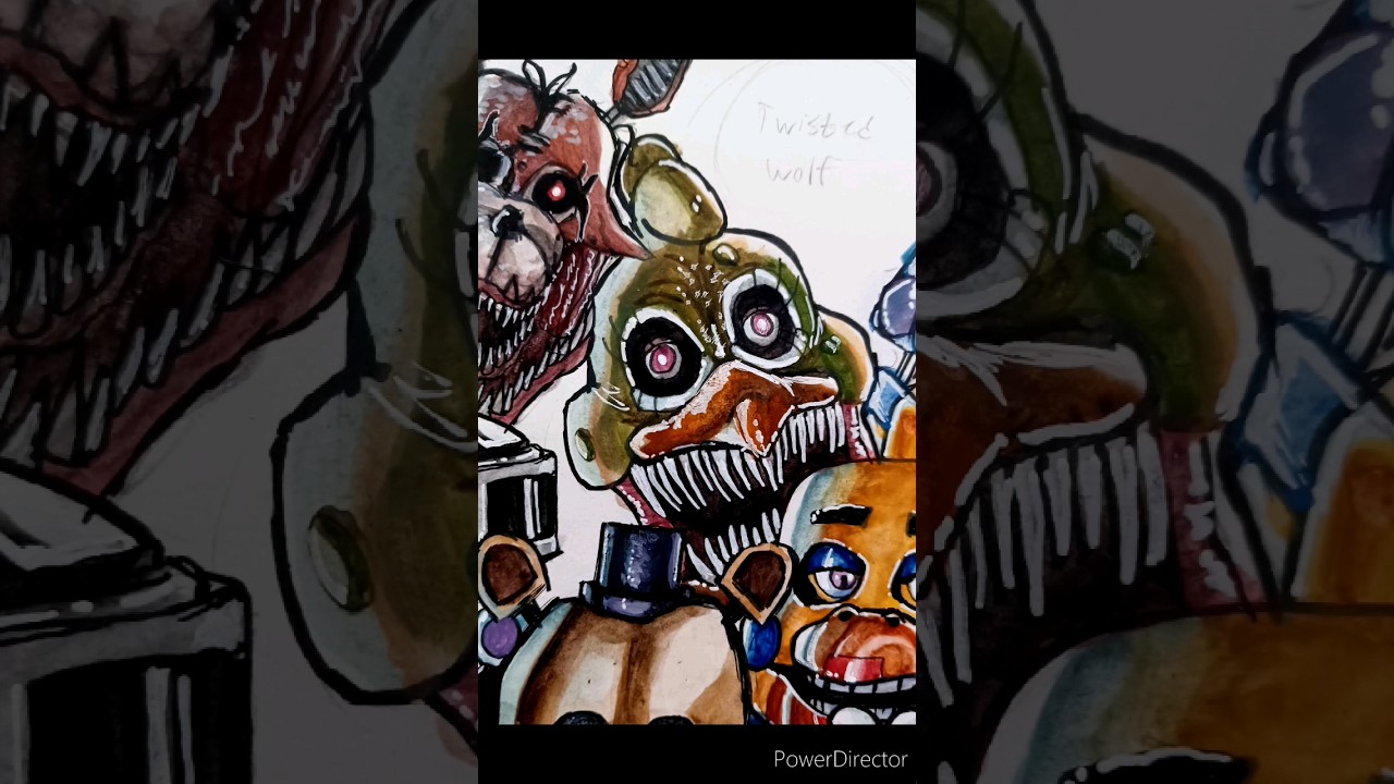 Drawing Twisted Chica from FNAF Five Nights at Freddy's fanart