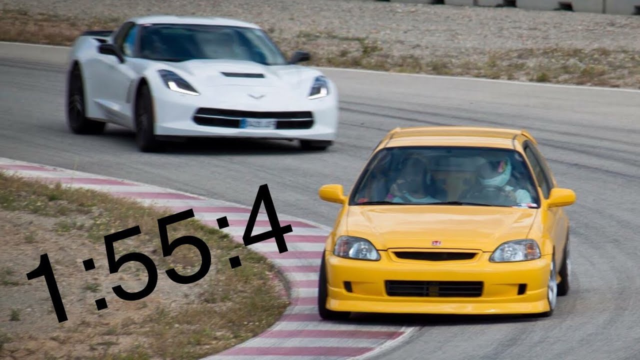 Civic EK K24 Castelloli Hot lap 1.55.476