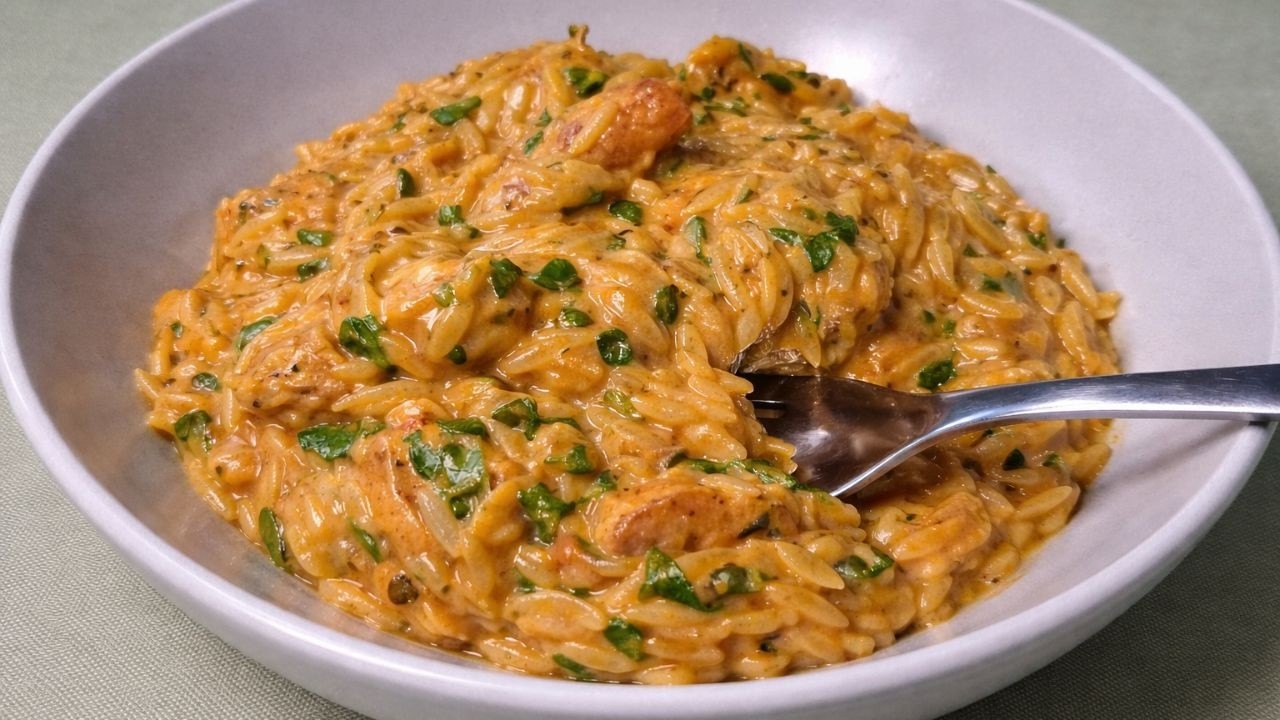 Creamy Chicken Orzo Pasta | Easy One-Pan Dinner Recipe