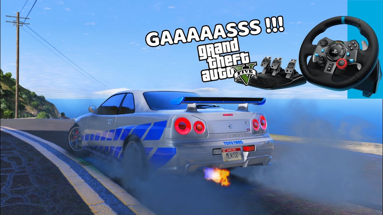 NISSAN SKYLINE R34 PAKE STEERING WHEEL GTA 5 - GTA 5 MOD