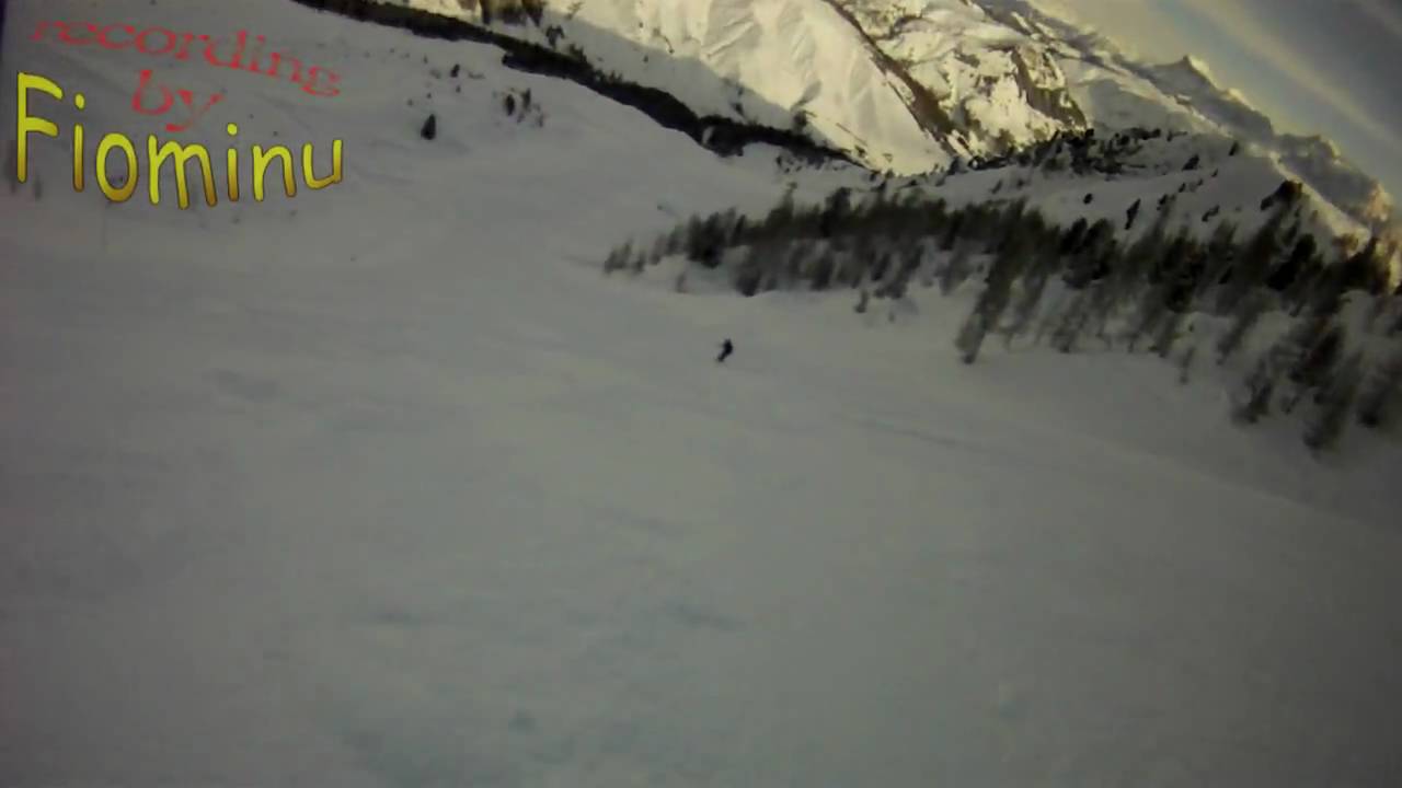 Skiing in Arabba -  Fodoma -  pista nera n.3 Porta Vescovo