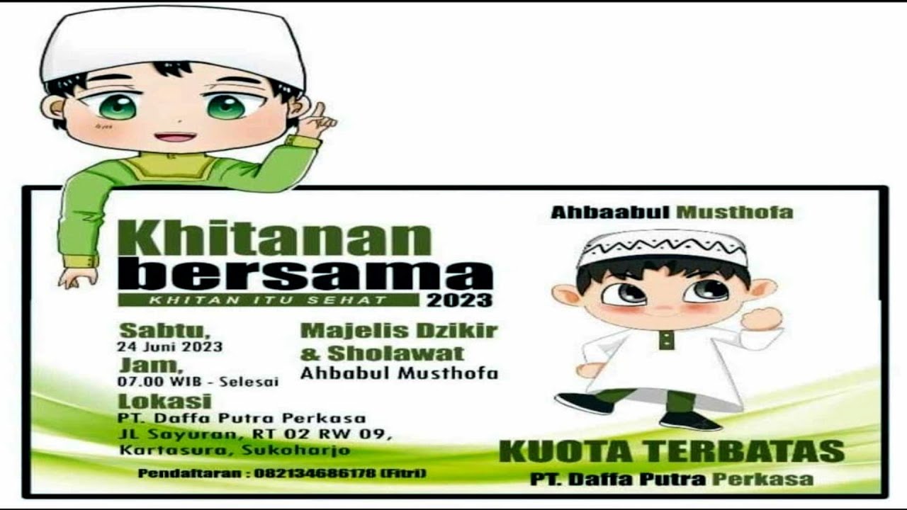 Khitanan Massal 2023 Bersama  Majelis Dzikir Dan Sholawat Ahbaabul Mustofa || Kartasura Sukoharjo