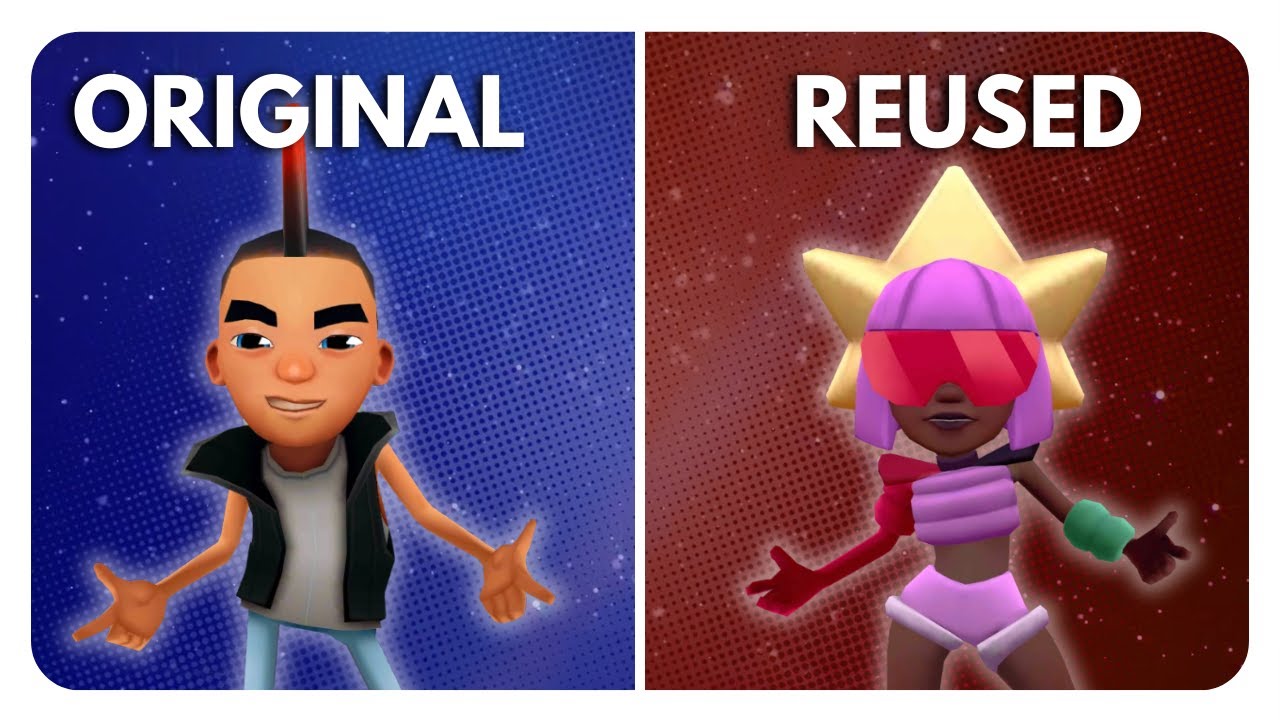 Reused Animation Characters in Subway Surfers